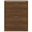skoskab 63x24x81 cm konstrueret træ brun egetræ