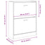 skoskab 63x24x81 cm konstrueret træ brun egetræ
