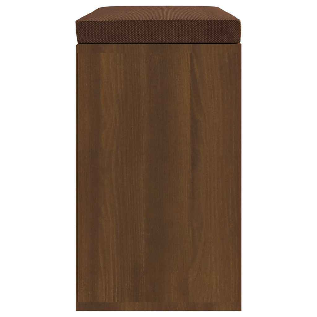skobænk 103x30x48 cm konstrueret træ Brun egetræ