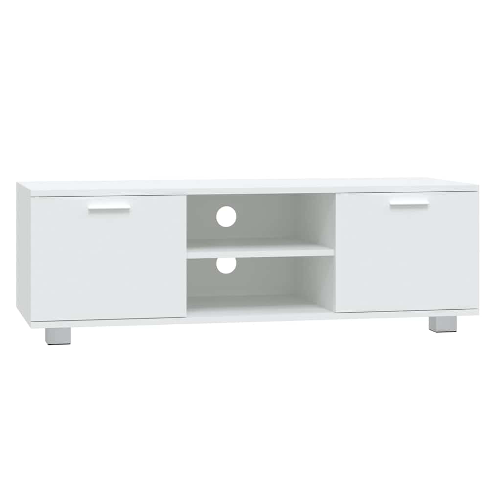 tv-bord 120x40,5x35 cm konstrueret træ hvid