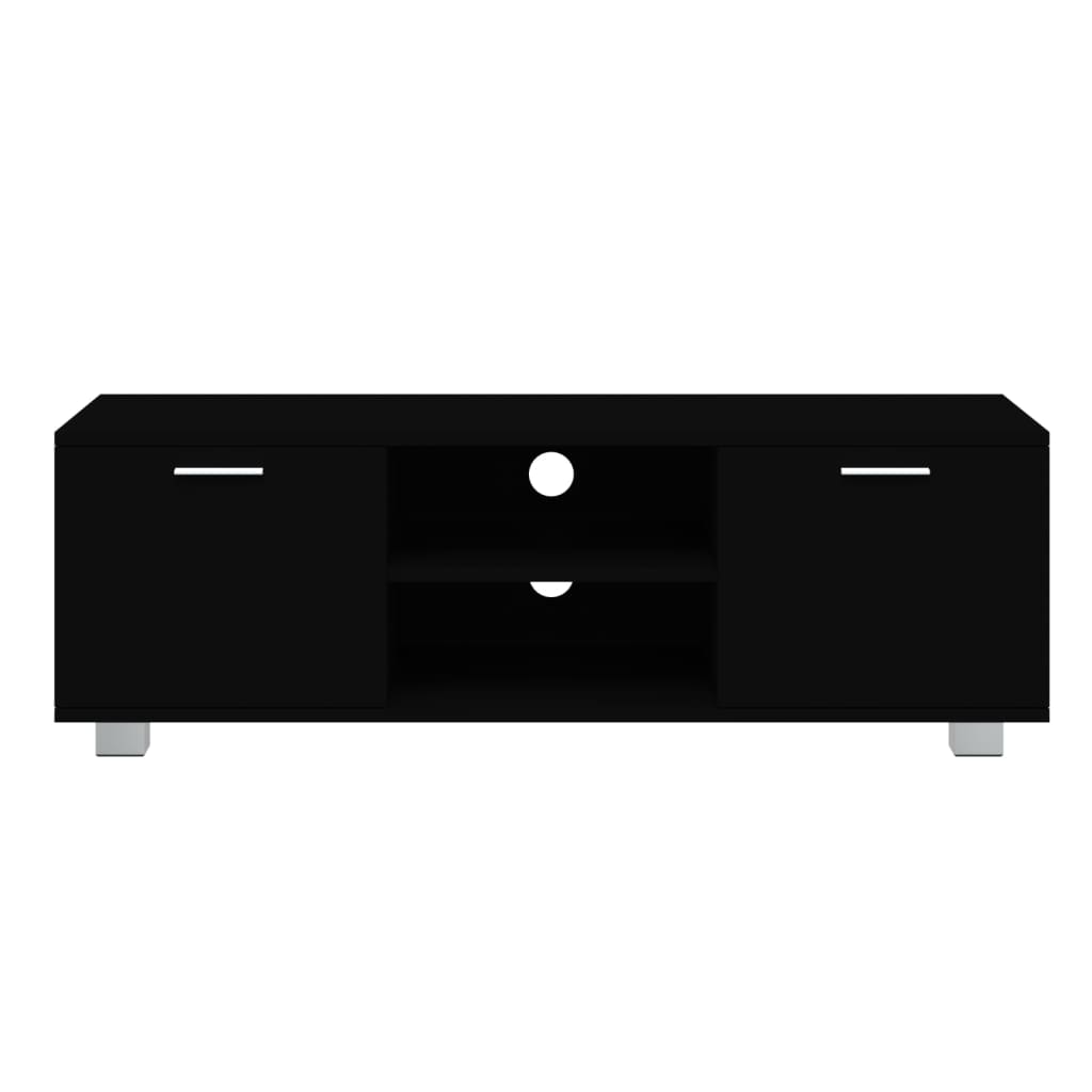 tv-bord 120x40,5x35 cm konstrueret træ sort