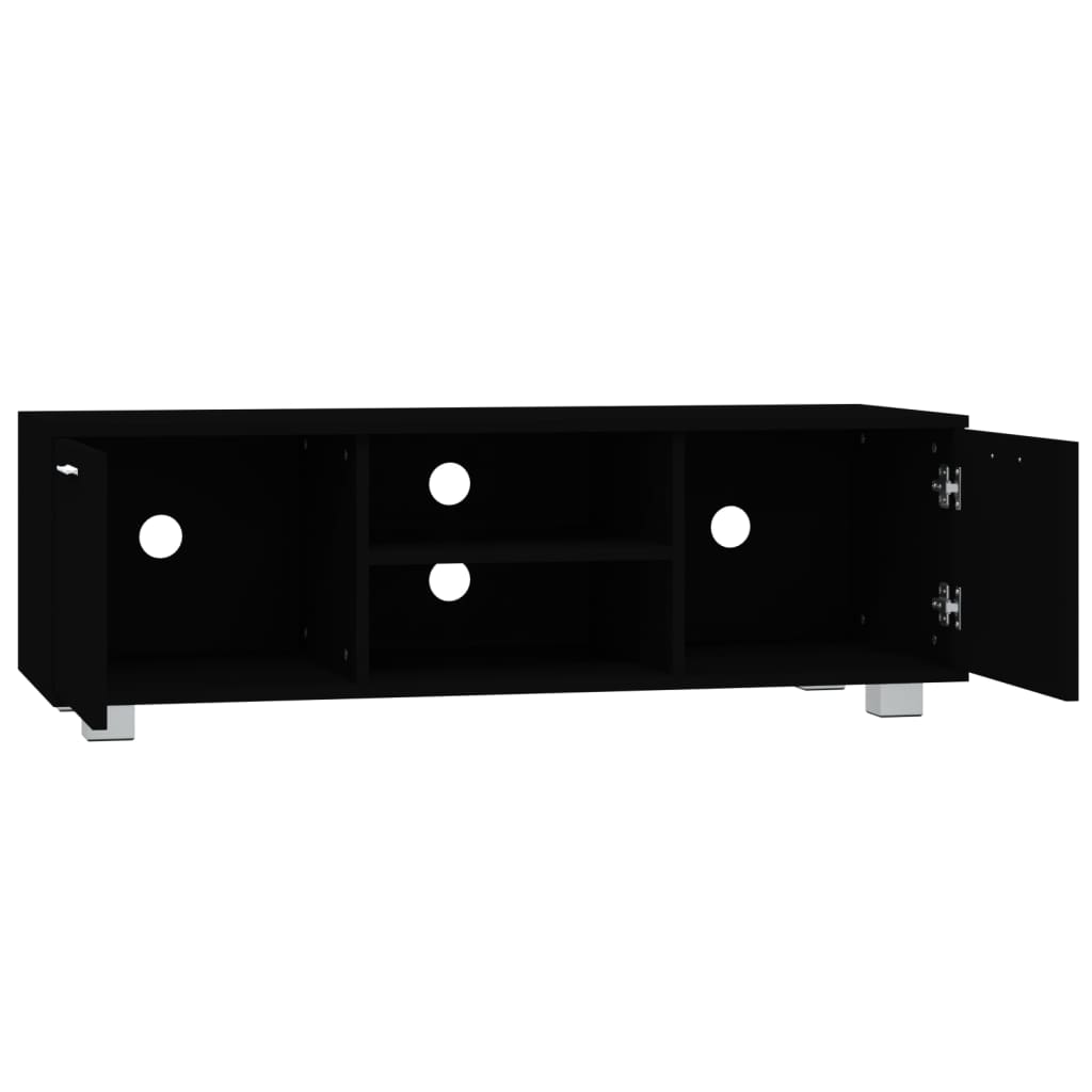 tv-bord 120x40,5x35 cm konstrueret træ sort