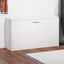 skobænk højglans hvid 80x24x45 cm konstrueret træ