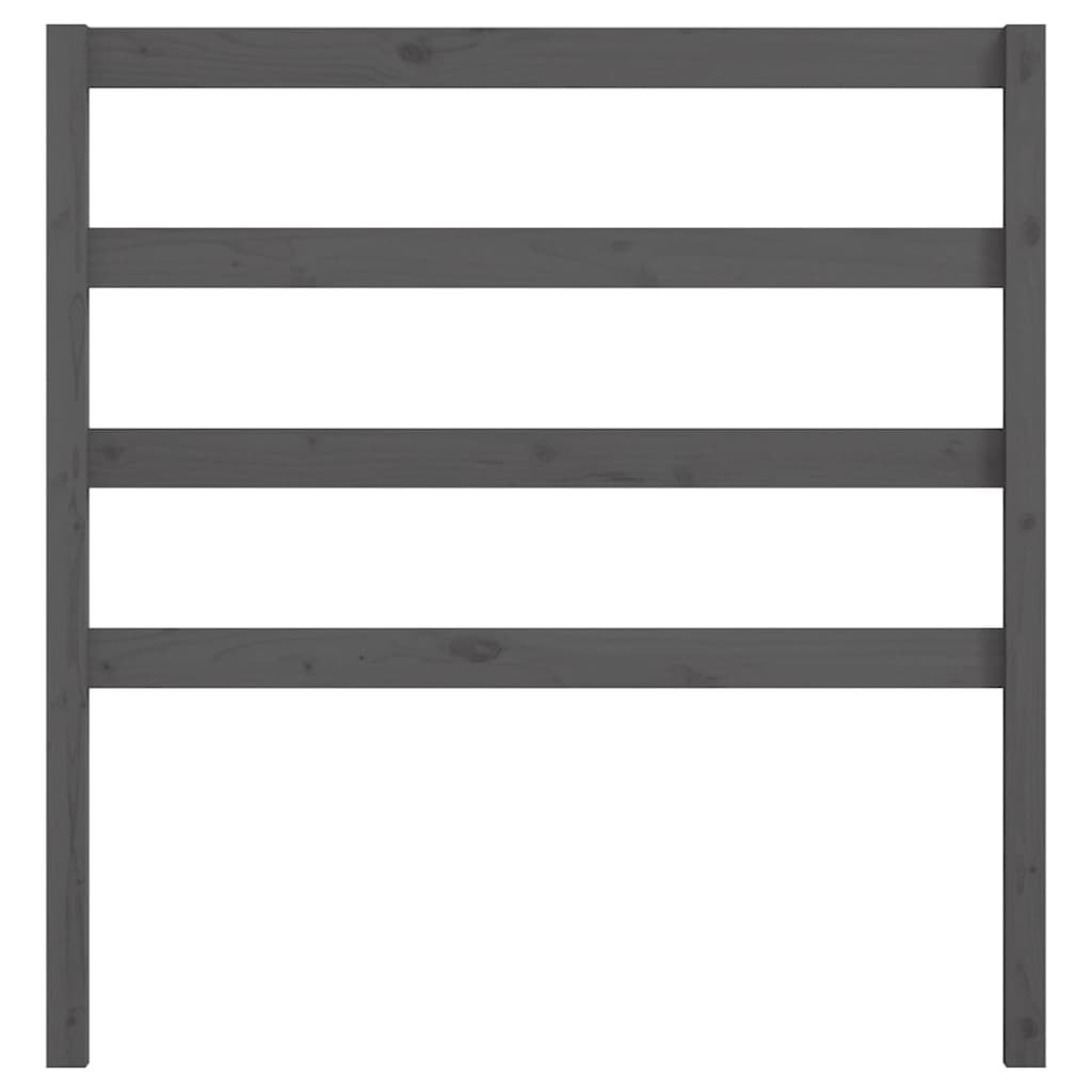 sengegærde 96x4x100 cm massivt fyrretræ grå