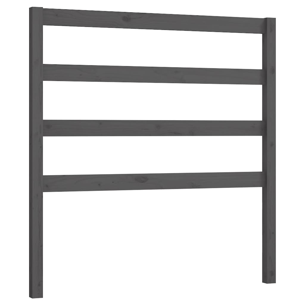 sengegærde 106x4x100 cm massivt fyrretræ grå