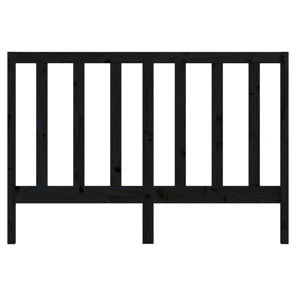 sengegavl 156x4x100 cm massivt fyrretræ sort