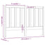 sengegavl 156x4x100 cm massivt fyrretræ sort