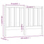 sengegærde 166x4x100 cm massivt fyrretræ sort