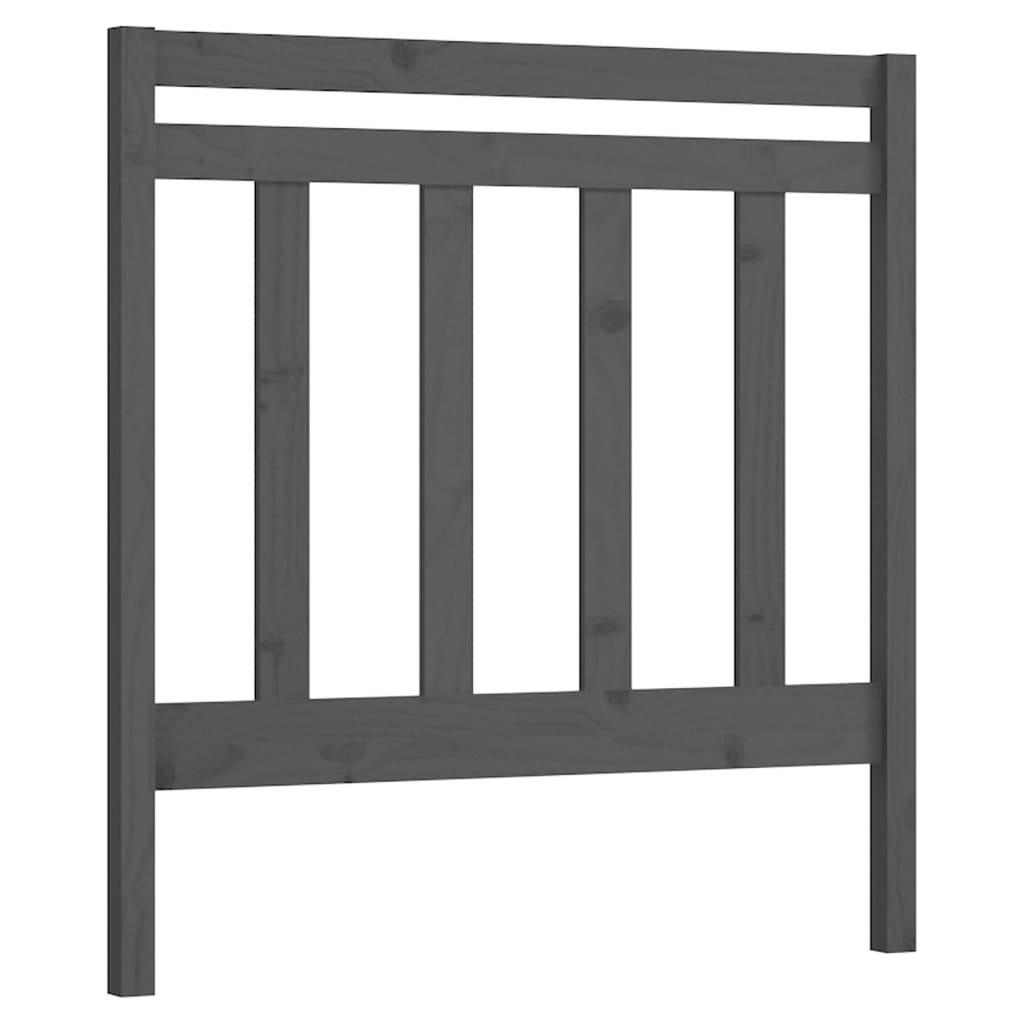 sengegærde 96x4x100 cm massivt fyrretræ grå