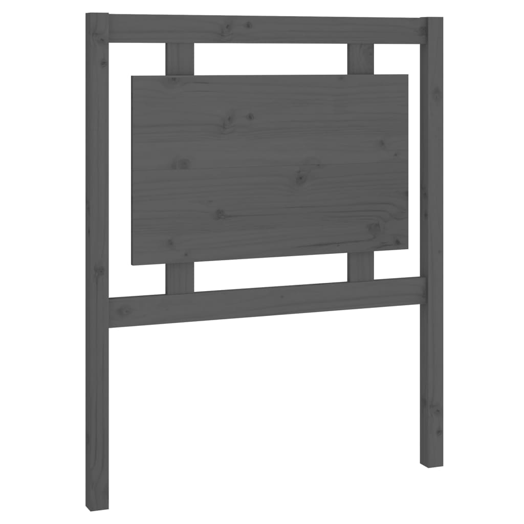 sengegærde 80,5x4x100 cm massivt fyrretræ grå