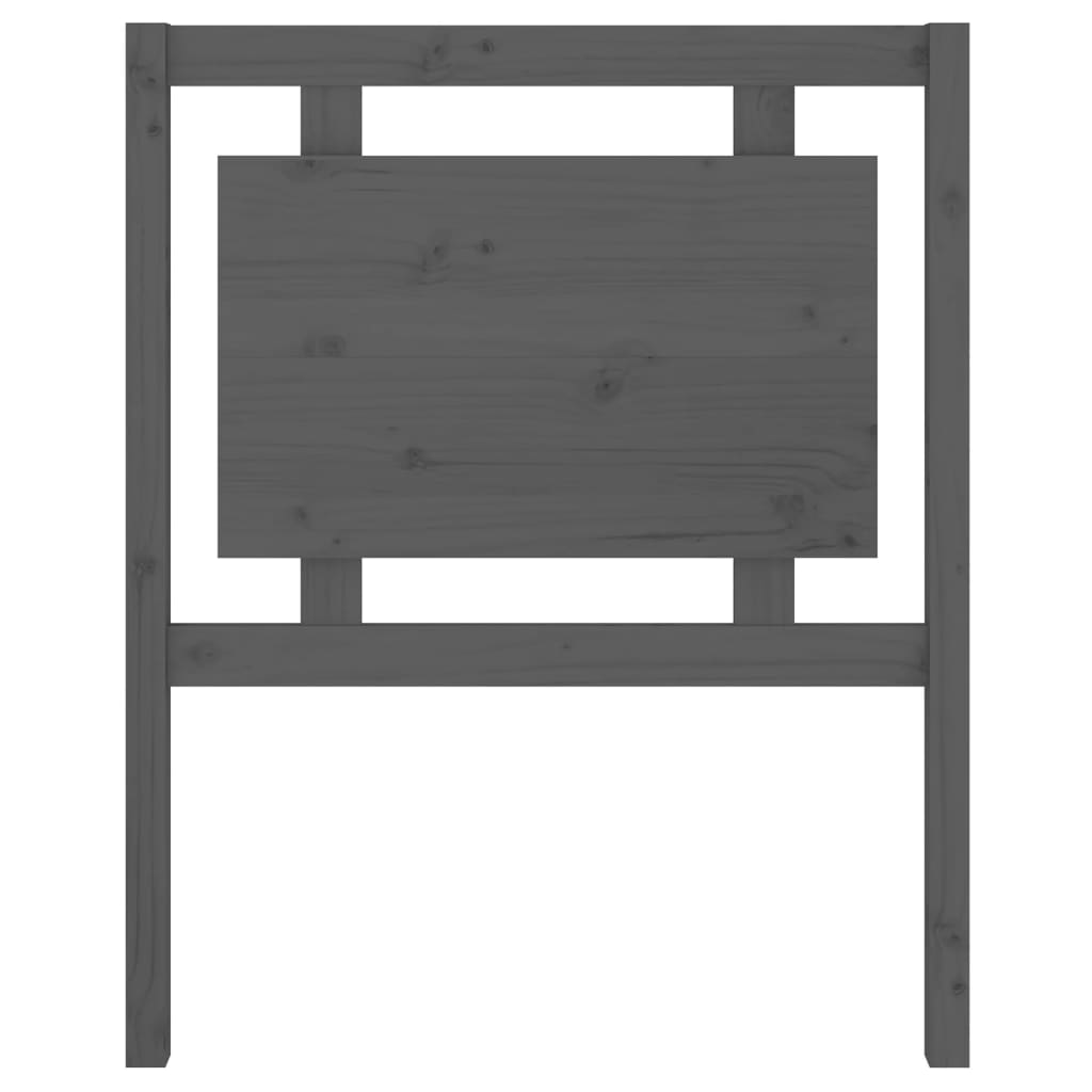 sengegærde 80,5x4x100 cm massivt fyrretræ grå