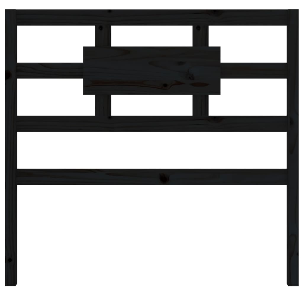 sengegærde 95,5x4x100 cm massivt fyrretræ sort