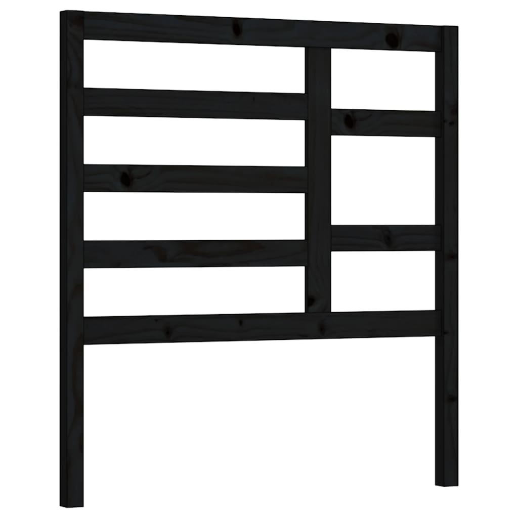 sengegærde 106x4x104 cm massivt fyrretræ sort