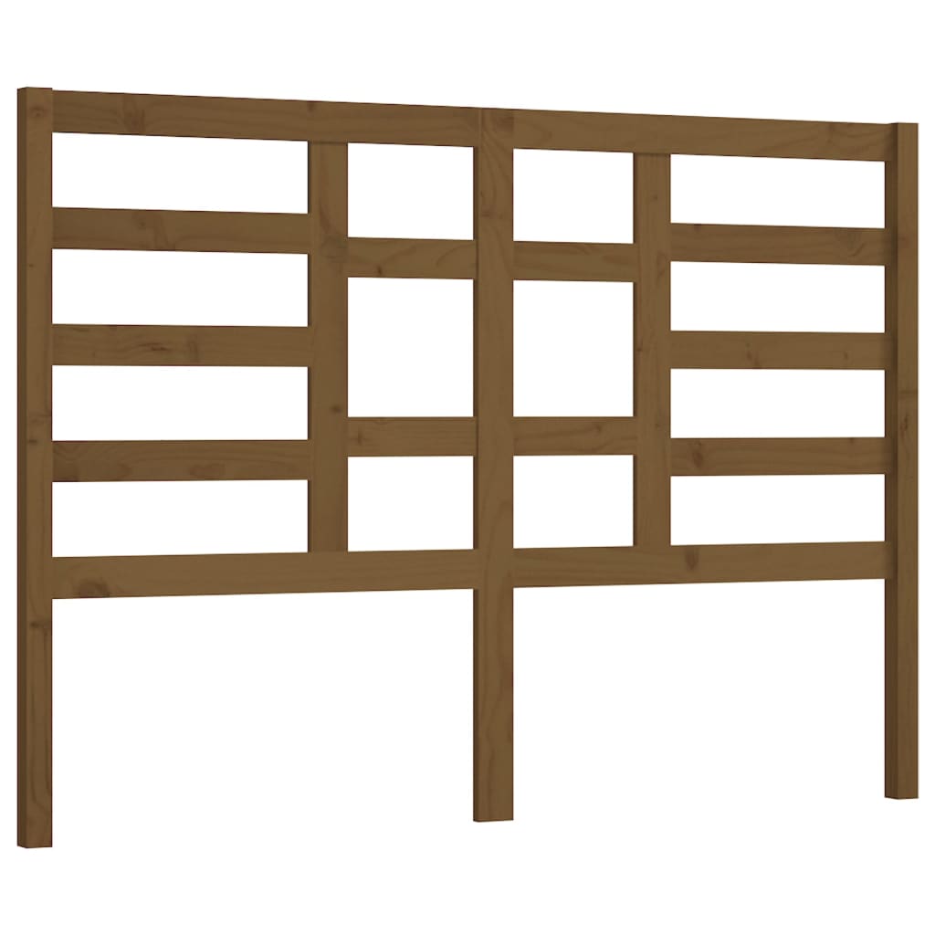 sengegærde 126x4x104 cm massivt fyrretræ gyldenbrun