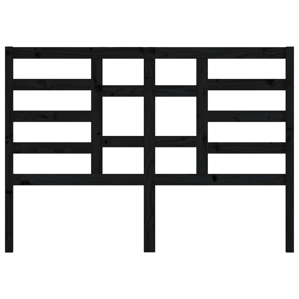 sengegærde 156x4x104 cm massivt fyrretræ sort