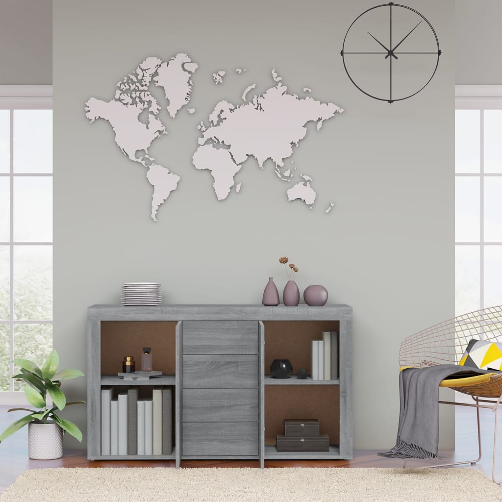skænk 120x36x69 cm konstrueret træ grå sonoma-eg