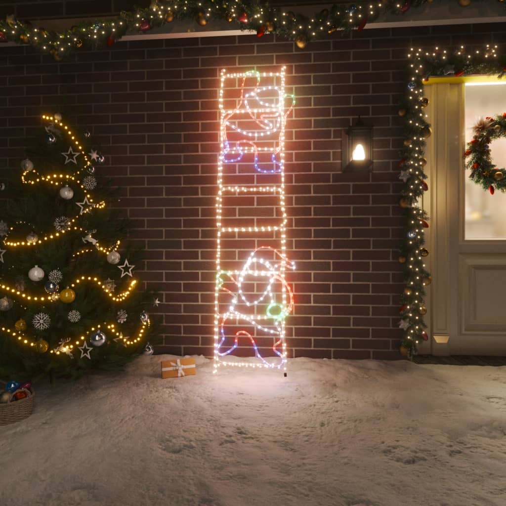 julemand på stige julefigur 552 LED'er 50x200 cm