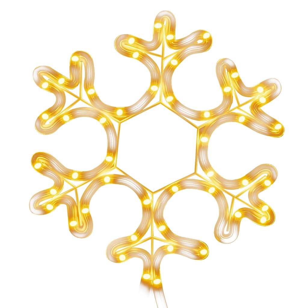 snefnug julefigur 48 LED'er 27x27 cm varmt hvidt lys