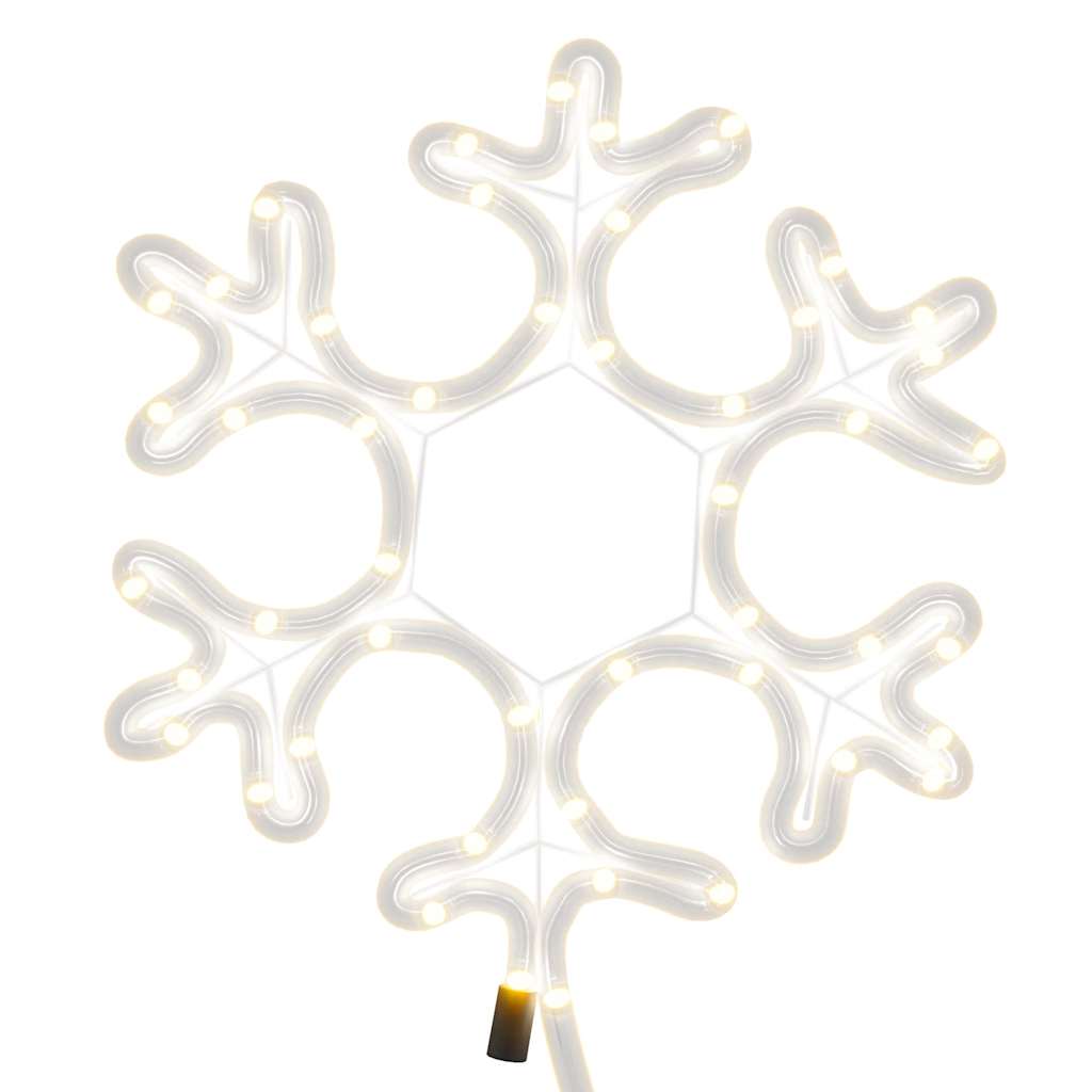 snefnug julefigur 48 LED'er 27x27 cm varmt hvidt lys