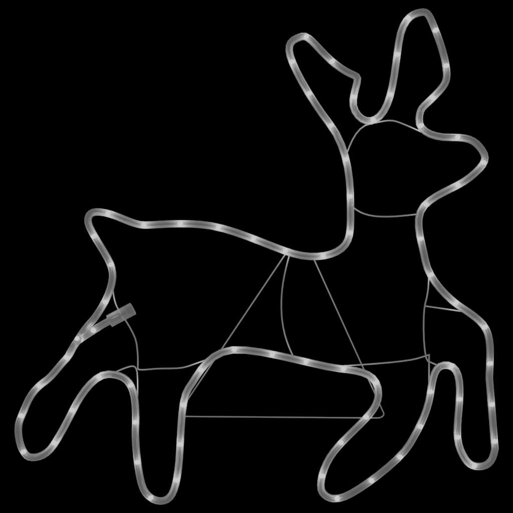 rensdyr julefigur 72 LED'er 57x55x4,5 cm varmt hvidt lys