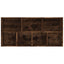bogreol 50x25x106 cm røget egetræsfarve