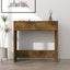skrivebord 80x40x75 cm konstrueret træ røget egetræsfarve