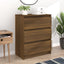 skænk 60x35x76 cm konstrueret træ brun egetræsfarve