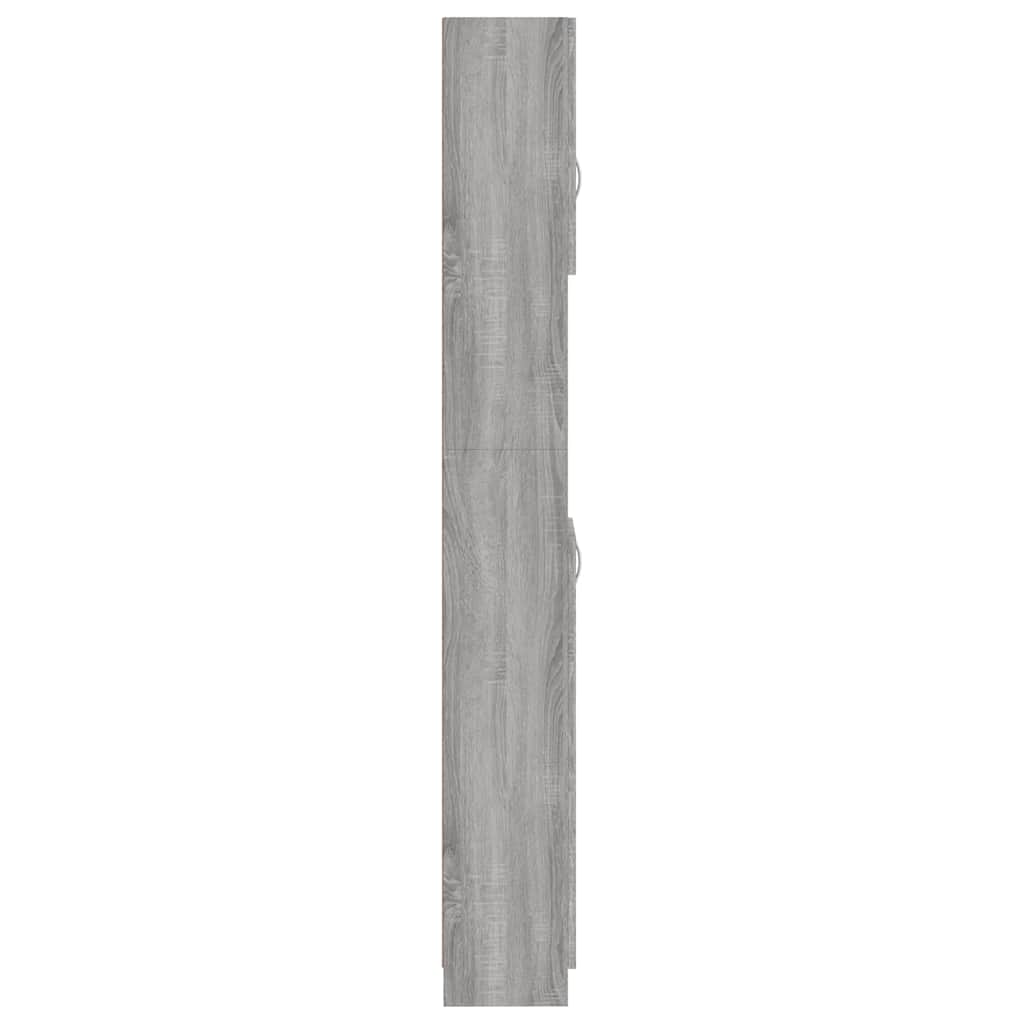 badeværelsesskab 32x25,5x190 cm konstrueret træ grå sonoma-eg