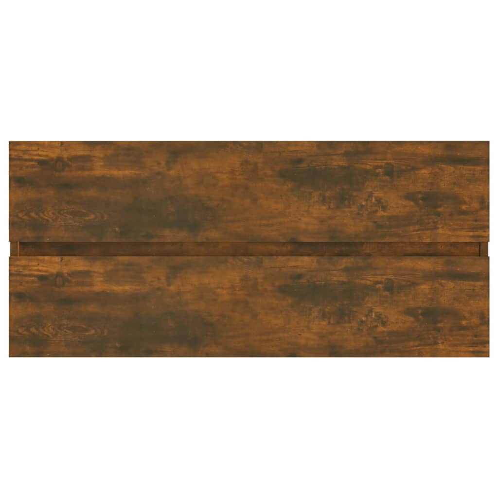 badeværelsesskab 100x38,5x45 cm konstrueret træ røget egetræ