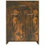 badeværelsesskab 60x33x80 cm konstrueret træ røget egetræ