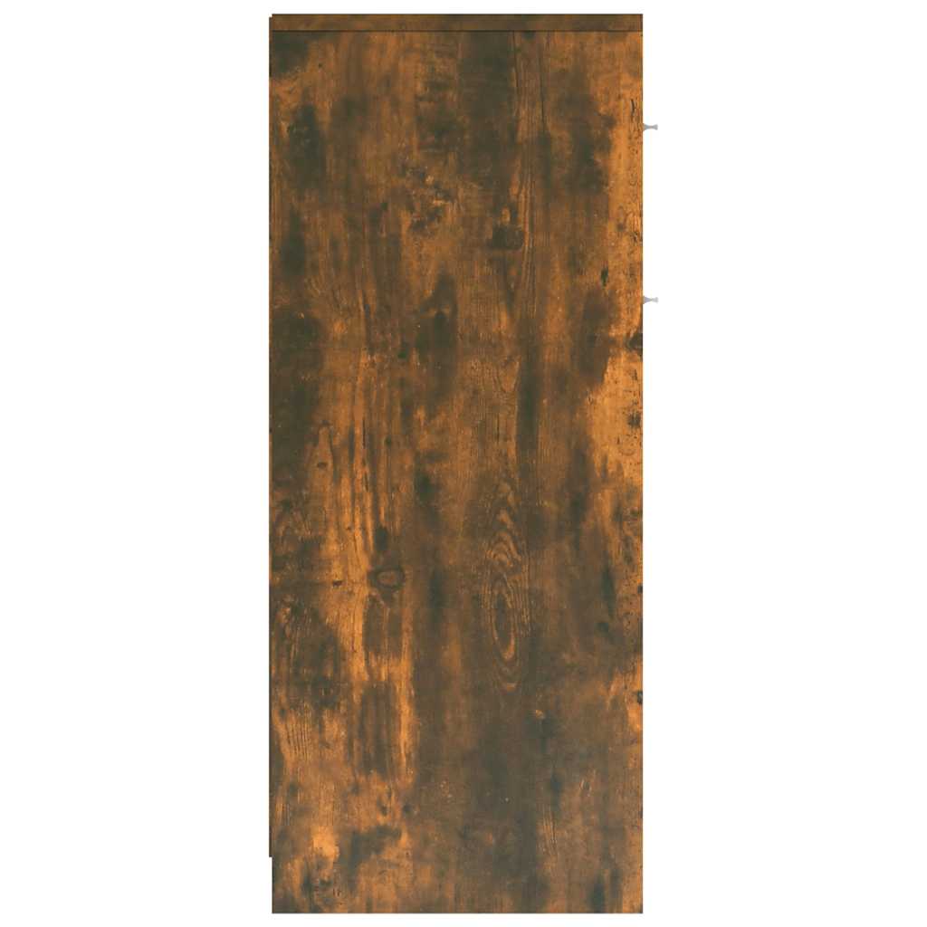 badeværelsesskab 60x33x80 cm konstrueret træ røget egetræ