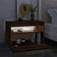 tv-bord med LED-lys 60x35x40 cm røget eg