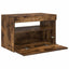 tv-bord med LED-lys 60x35x40 cm røget eg