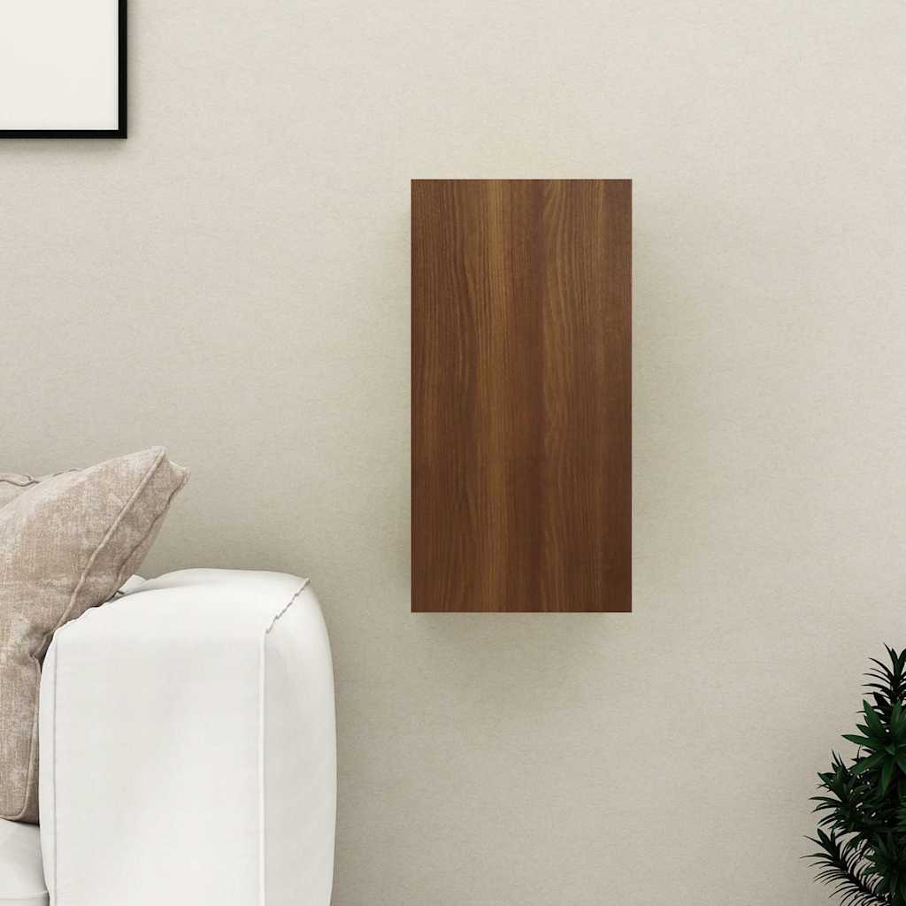 tv-skab 30,5x30x60 cm konstrueret træ brun egetræsfarve