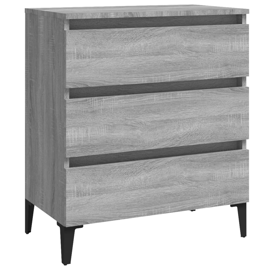 skænk 60x35x69 cm konstrueret træ grå sonoma-eg