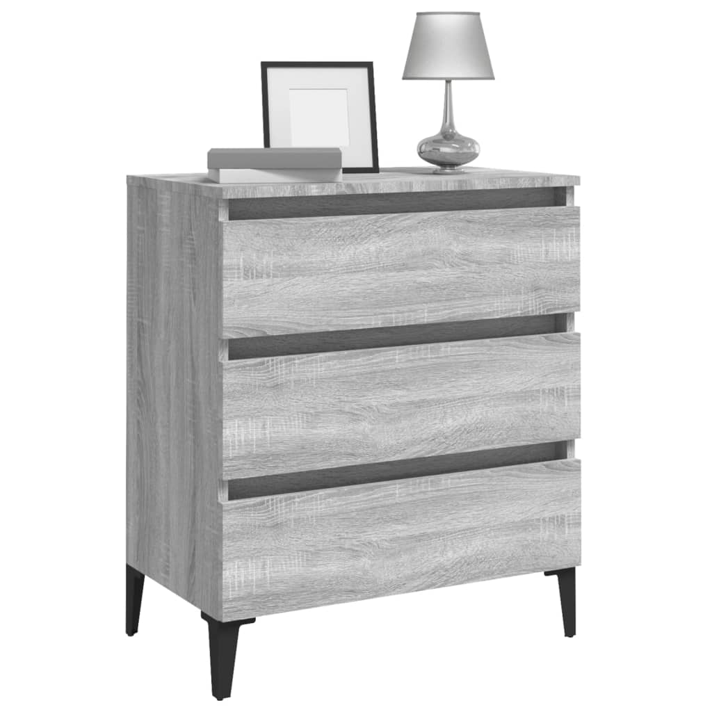 skænk 60x35x69 cm konstrueret træ grå sonoma-eg