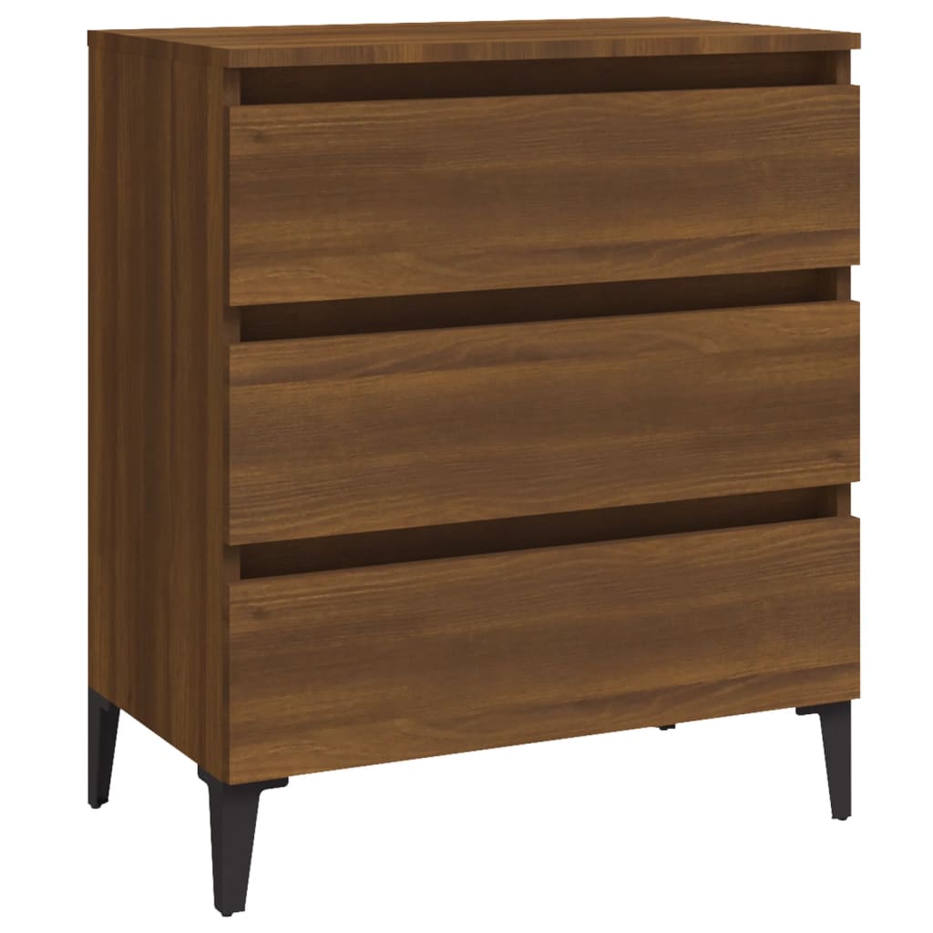 skænk 60x35x69 cm konstrueret træ brun egetræsfarve