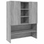 vaskemaskineskab 70,5x25,5x90 cm grå sonoma-eg