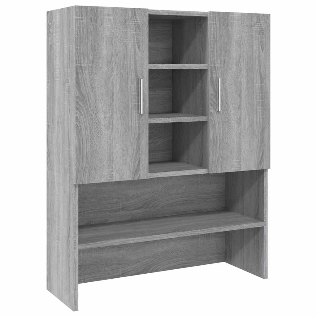 vaskemaskineskab 70,5x25,5x90 cm grå sonoma-eg