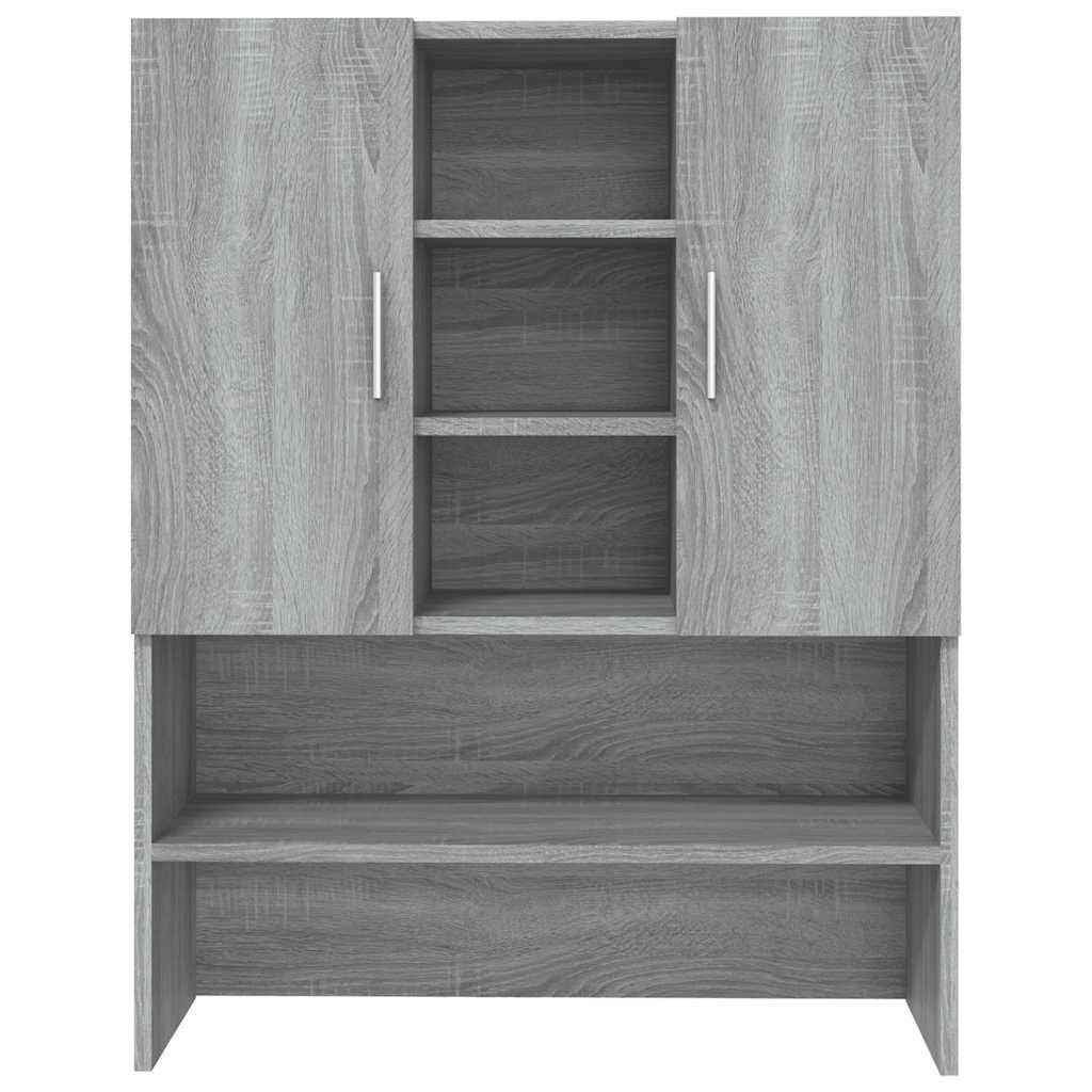 vaskemaskineskab 70,5x25,5x90 cm grå sonoma-eg