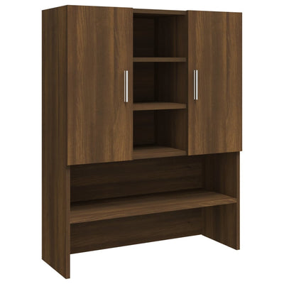 vaskemaskineskab 70,5x25,5x90 cm brun egetræsfarve