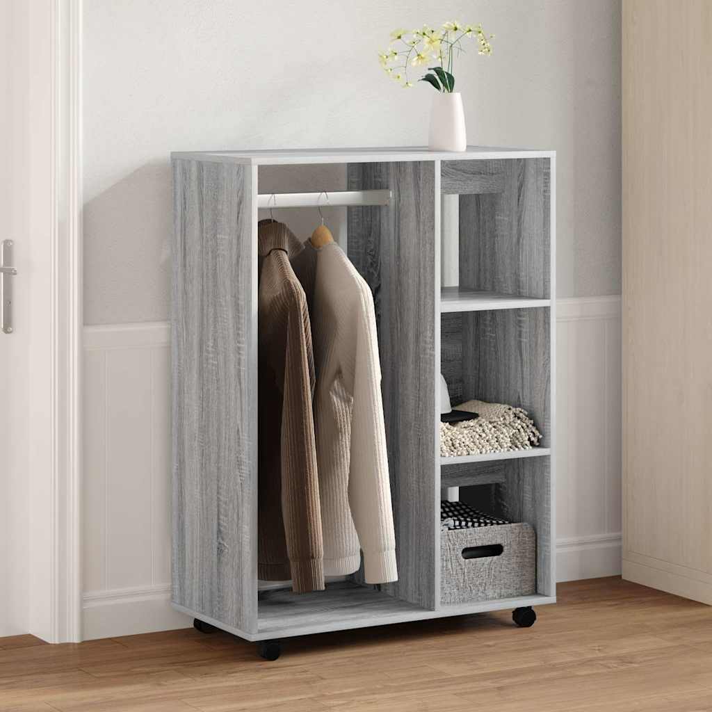 klædeskab 80x40x110 cm konstrueret træ grå sonoma-eg billede