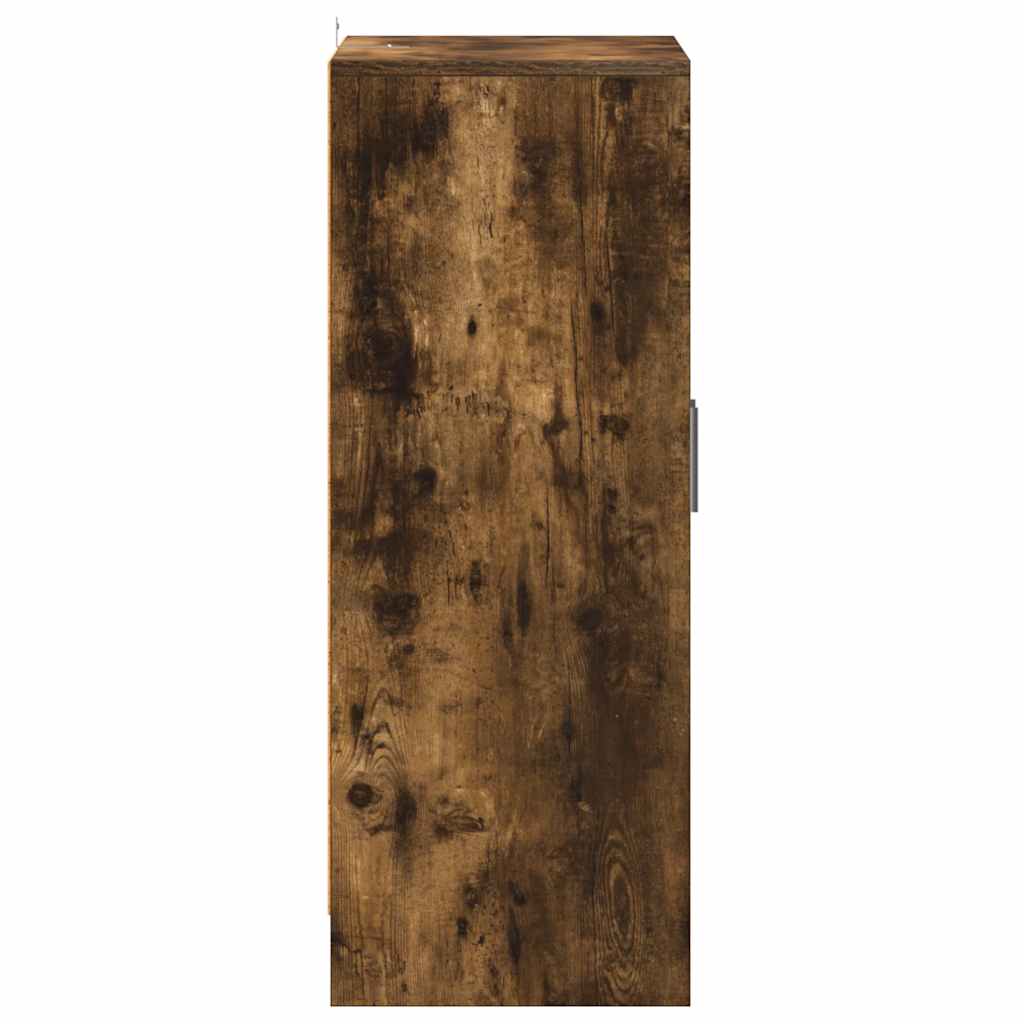 skoskab 60x35x92 cm konstrueret træ røget egetræ