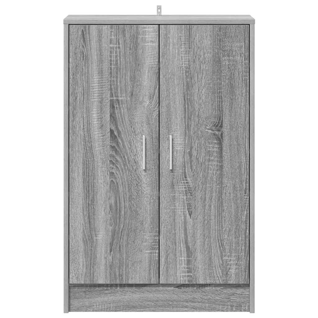 skoskab 60x35x92 cm konstrueret træ grå sonoma-eg