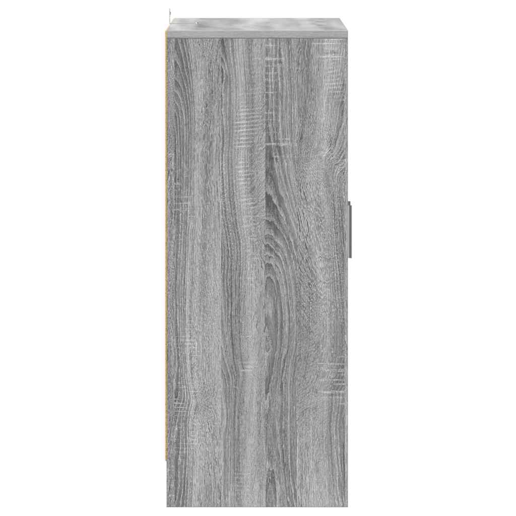 skoskab 60x35x92 cm konstrueret træ grå sonoma-eg