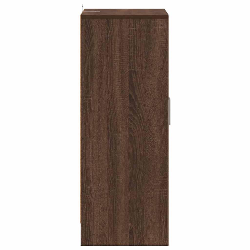 skoskab 60x35x92 cm konstrueret træ brun egetræsfarve