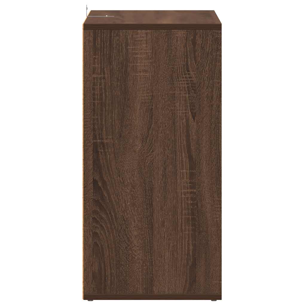 skoskab 60x35x70 cm konstrueret træ brun egetræsfarve