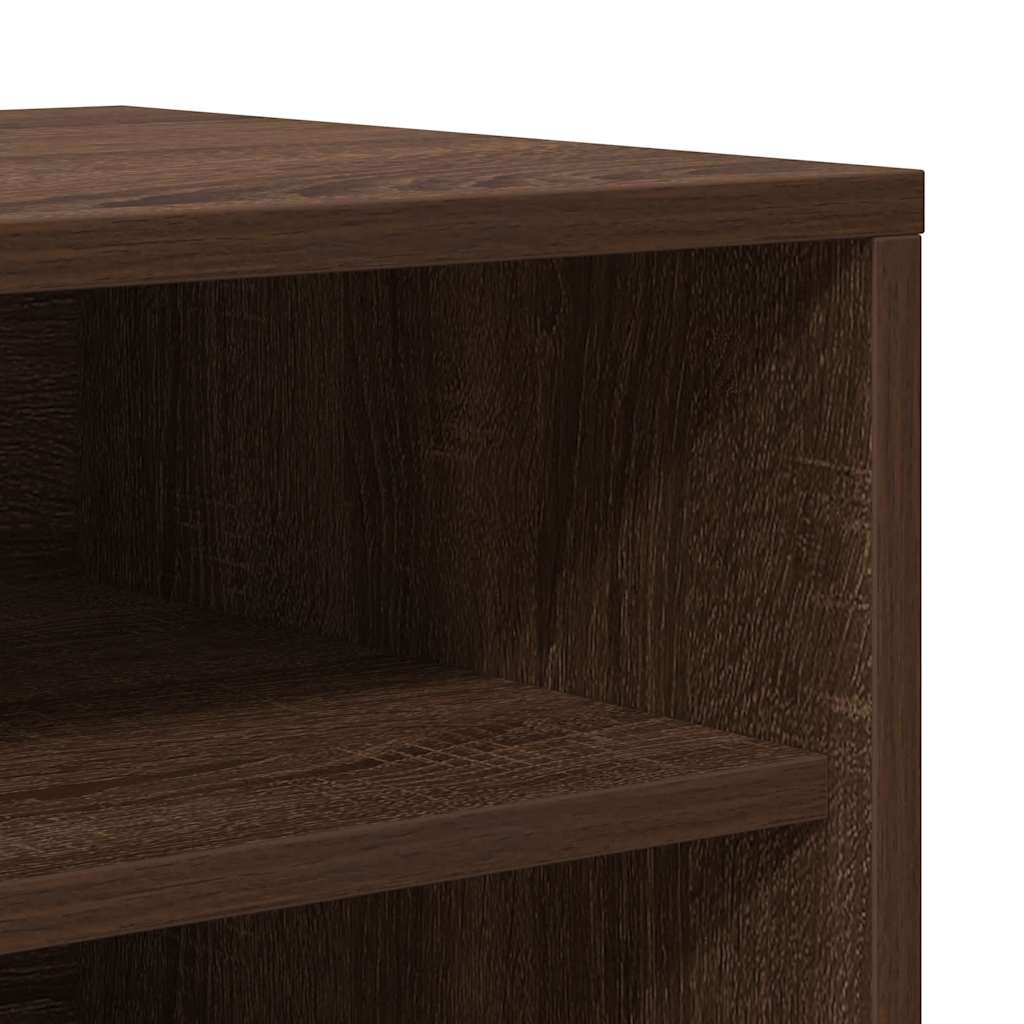 skoskab 60x35x70 cm konstrueret træ brun egetræsfarve