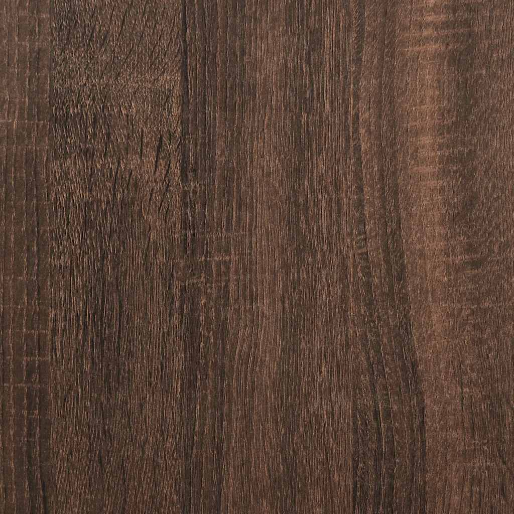 skoskab 60x35x70 cm konstrueret træ brun egetræsfarve