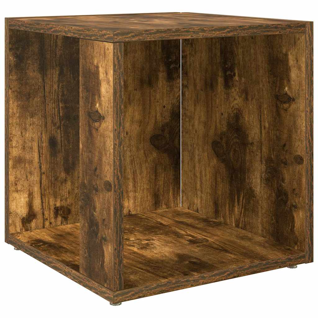 sidebord 33x33x34,5 cm konstrueret træ røget egetræsfarve